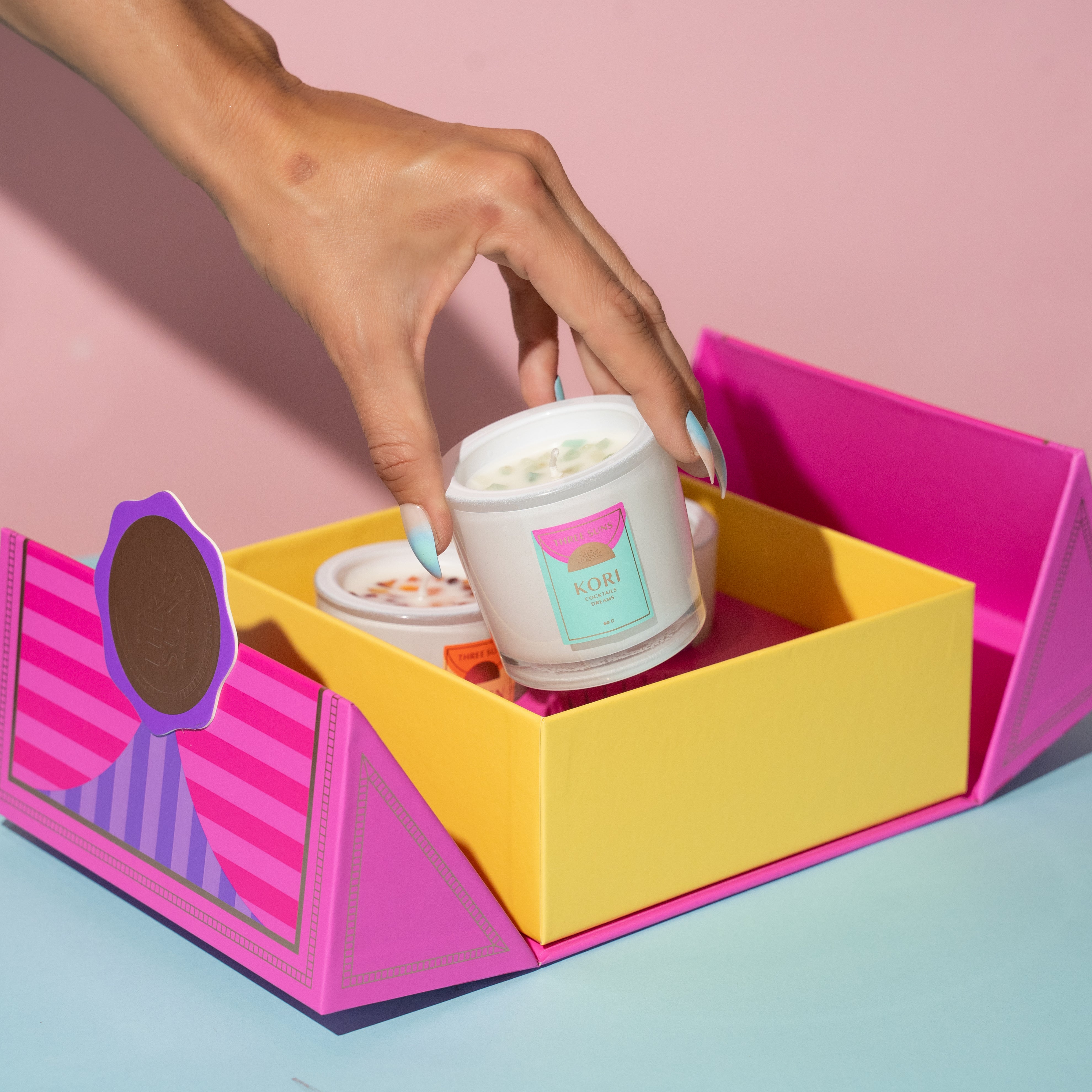 Ultimate Trio Gift Box - Candle Giftset Crystal Infused Gifts