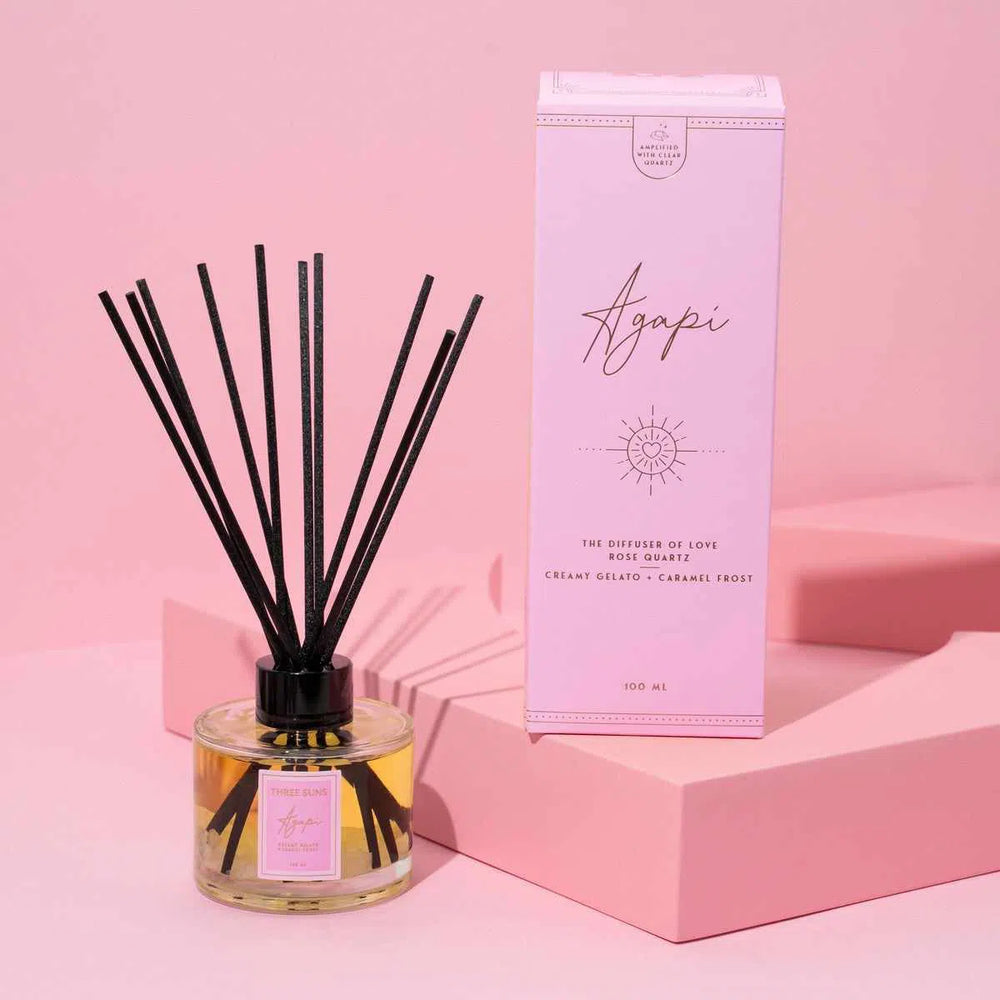 
                      
                        Agapi' | 100ml Diffuser Of Love | Creamy Vanilla Gelato + Caramel Frost-Diffuser-ThreeSuns
                      
                    