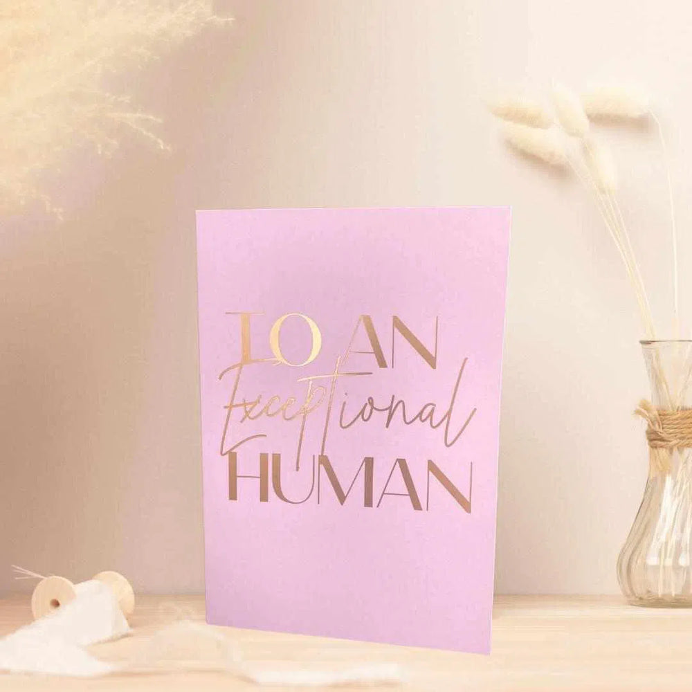 An Exceptional Human Foiled Embossed Gift Card-Gift Set-ThreeSuns