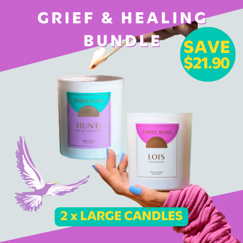 Grief and Healing candle bundle Lois Hunti sympathy gift first Mother's Day without Mum bereavement Australia