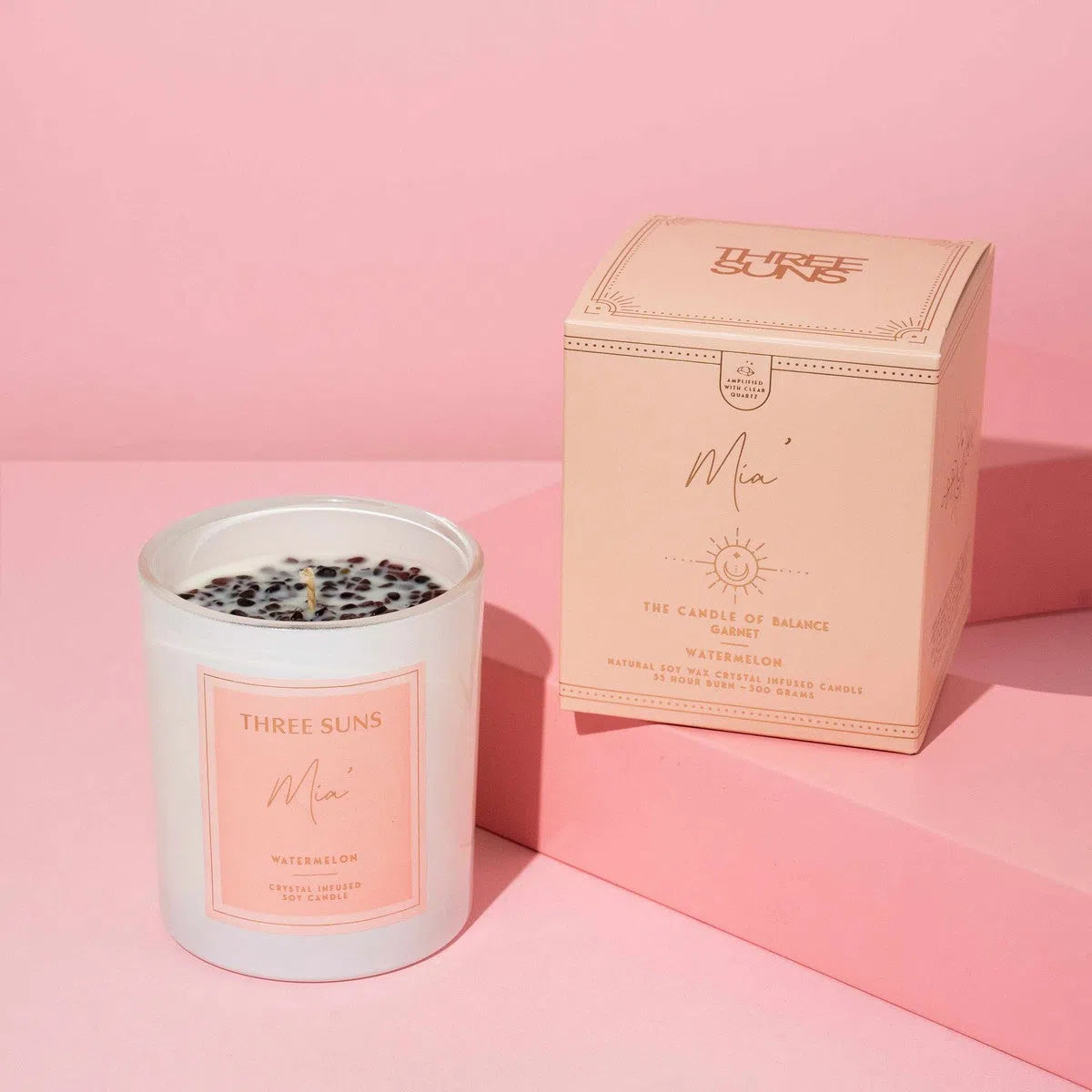Mia' | Candle of Balance | Watermelon-Candle-ThreeSuns