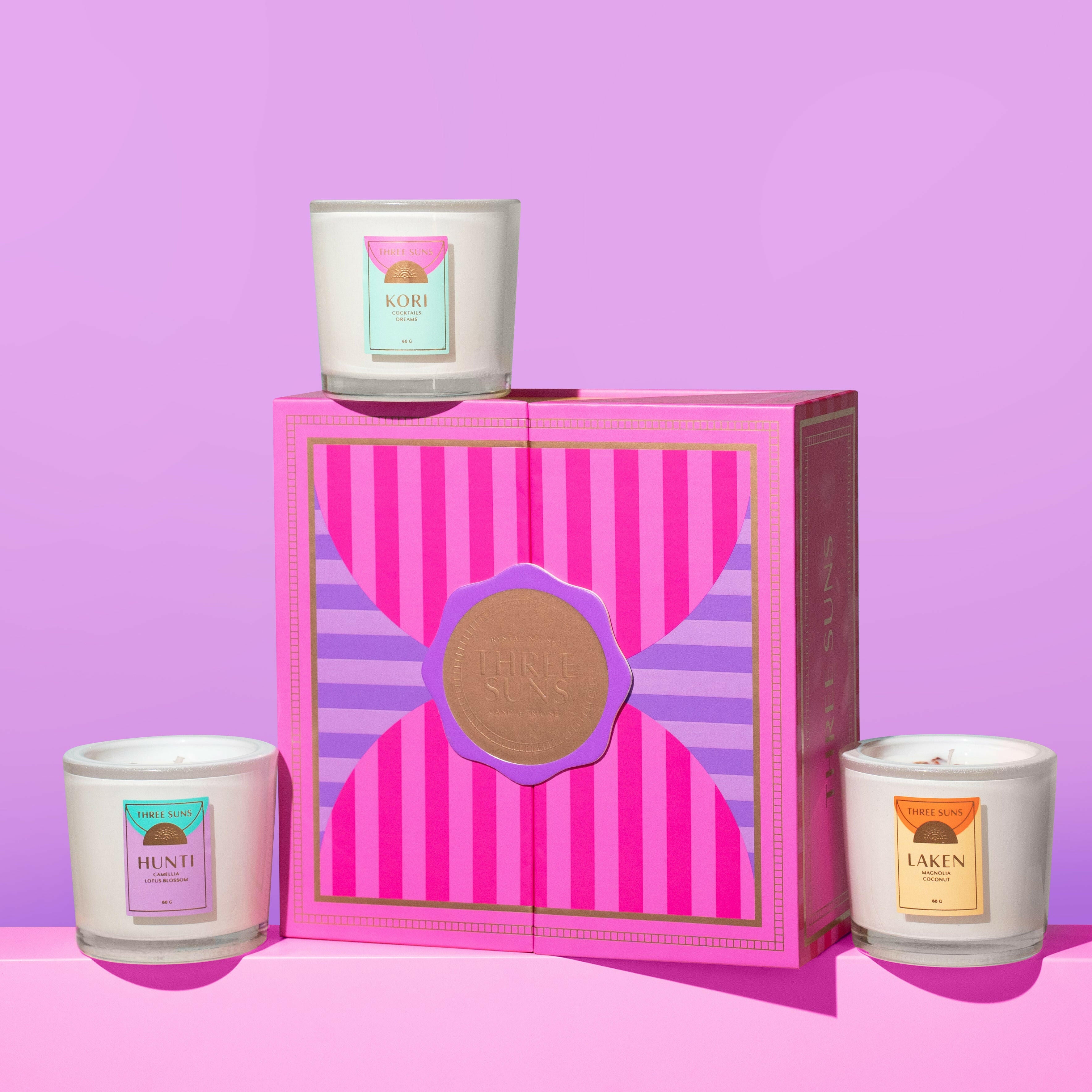 Crystal Candle Trio Gift Set | 3 Candles | Best Candles AU – ThreeSuns
