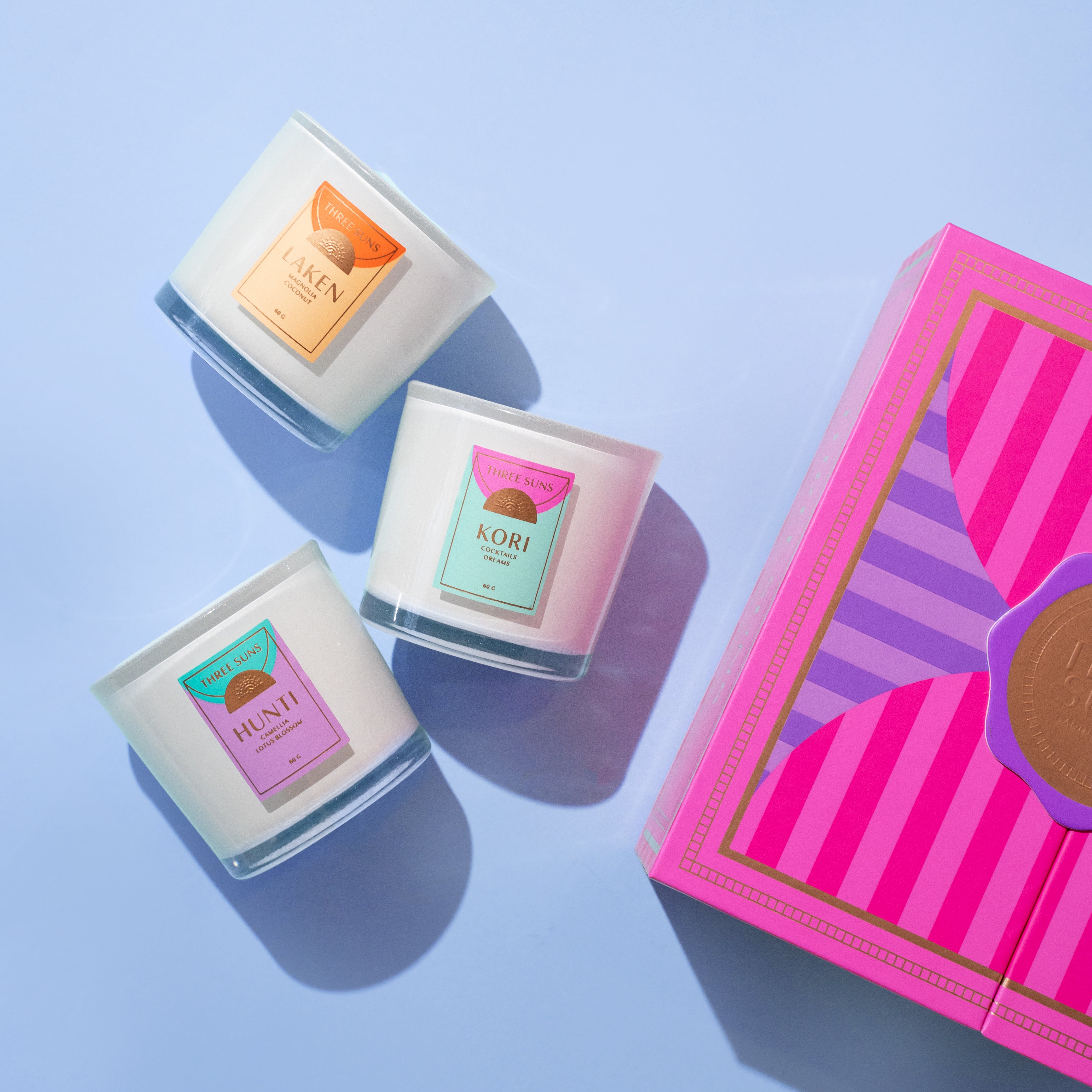 Ultimate Trio Gift Box - Candle Giftset Crystal Infused Gifts