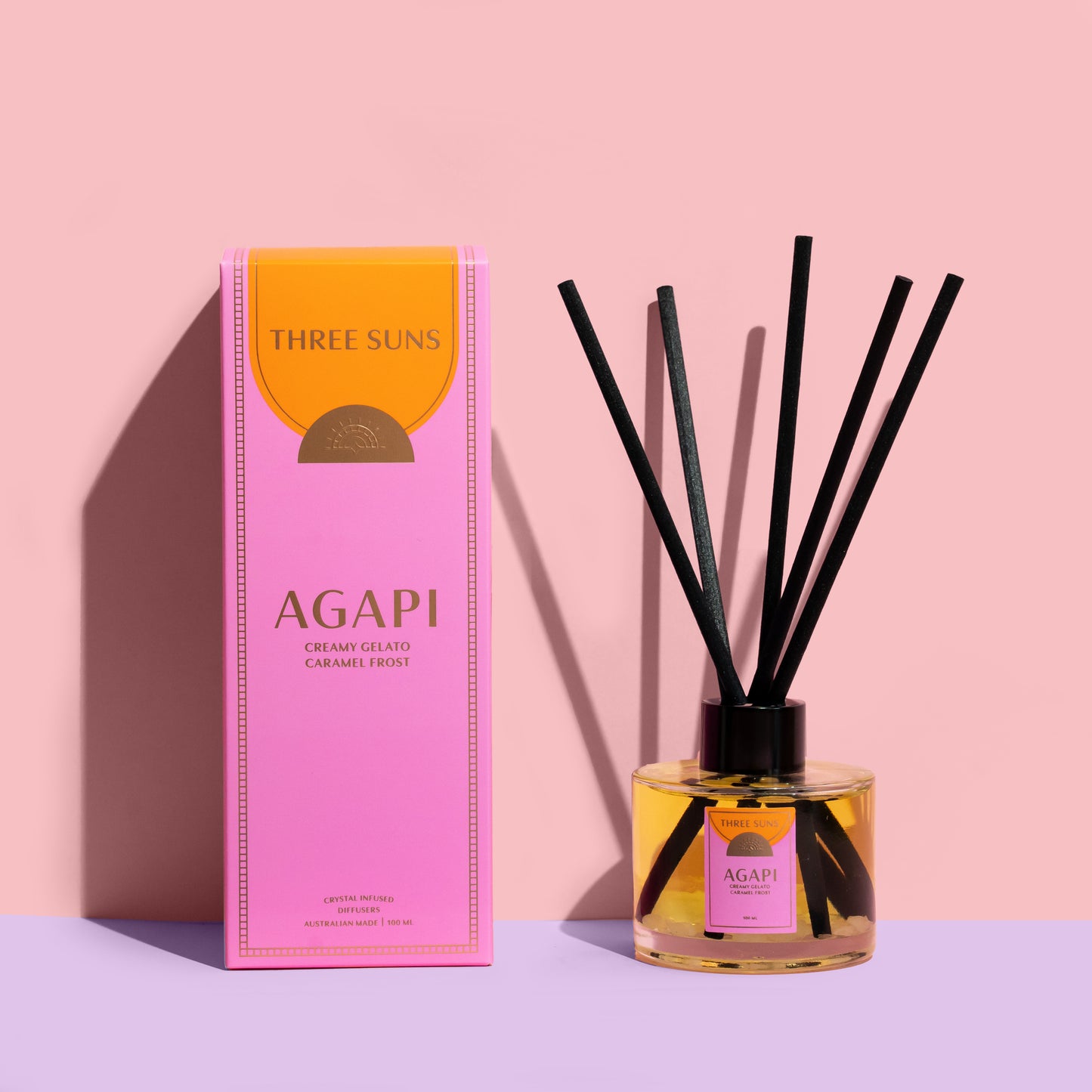 Agapi' | 100ml Diffuser Of Love | Creamy Vanilla Gelato + Caramel Frost