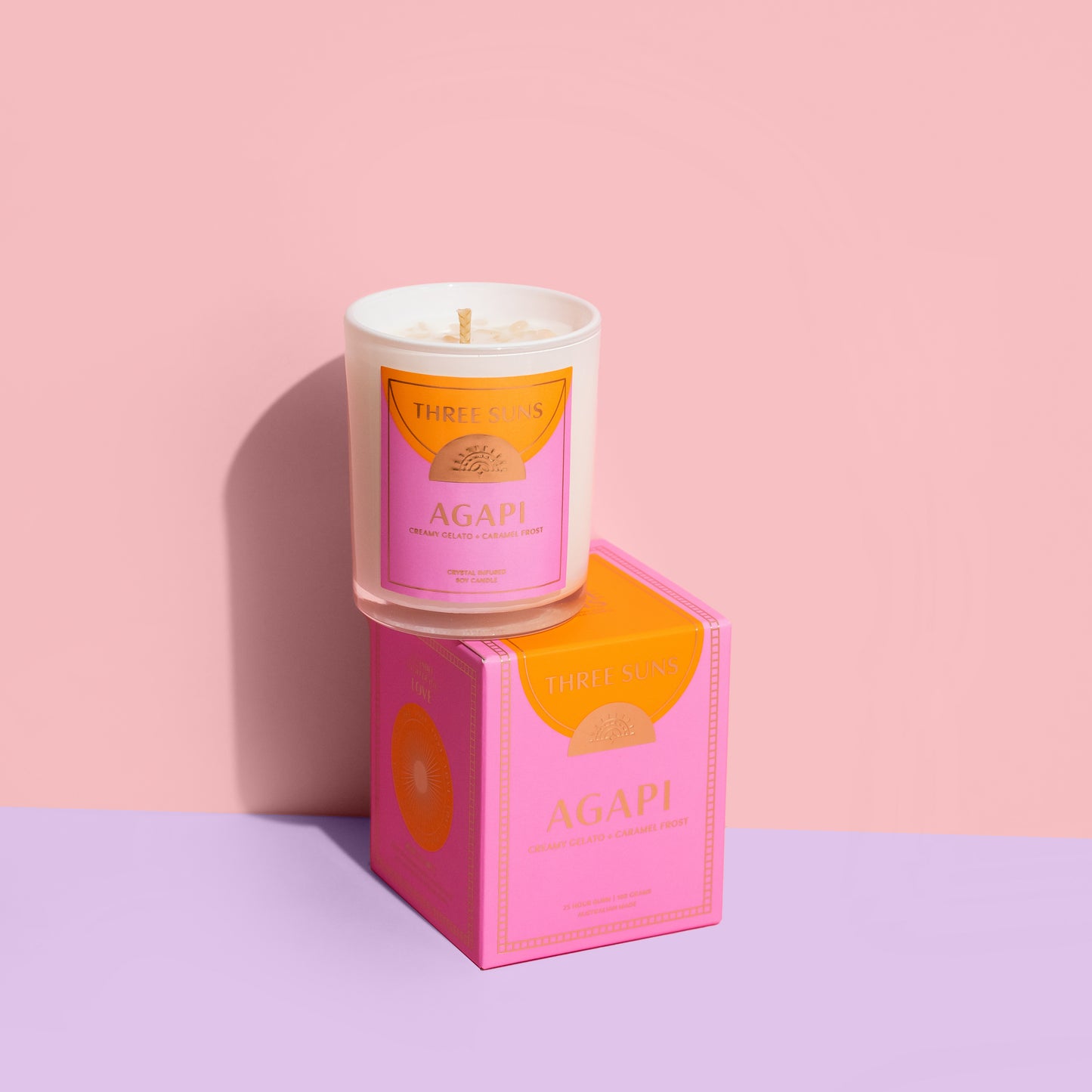 Agapi' | Mini Candle of Love | Creamy Vanilla Gelato & Caramel Frosting