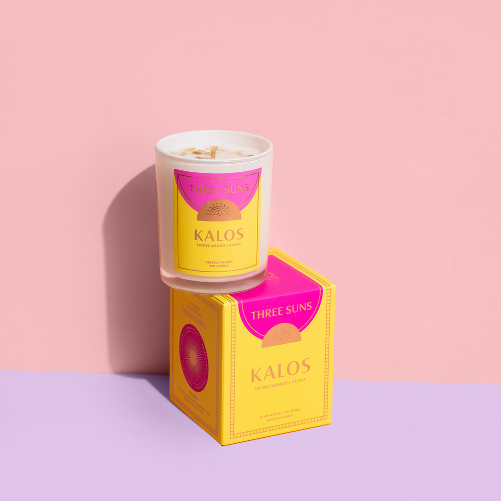 Kalos' | Mini Candle of Prosperity | Lychee Mango & Guava