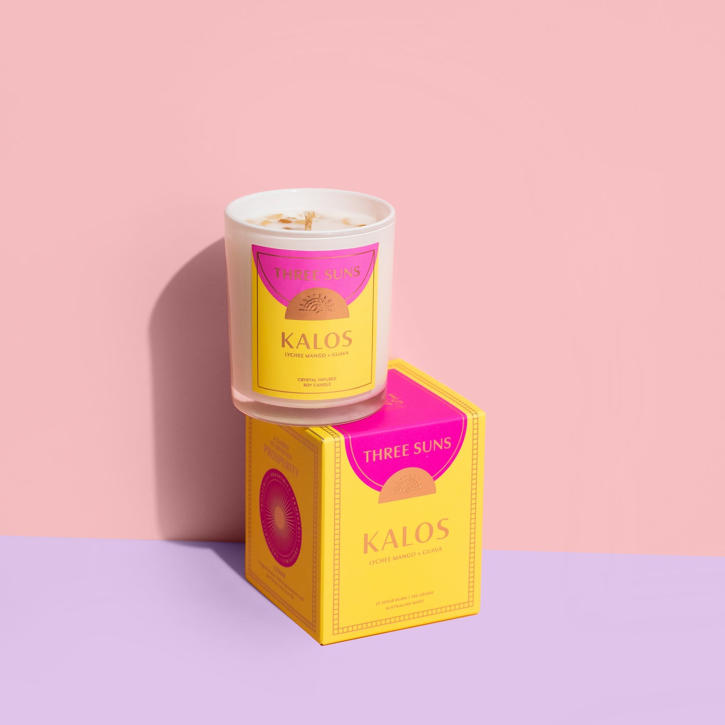 Kalos' | Mini Candle of Prosperity | Lychee Mango & Guava