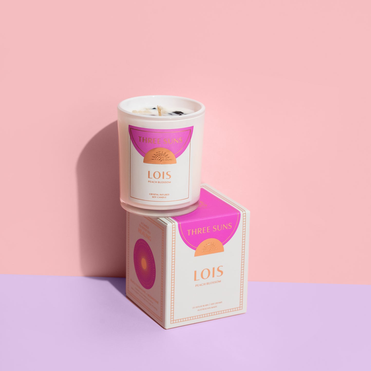 Lois’ | Mini Candle of Healing | Peach Blossom
