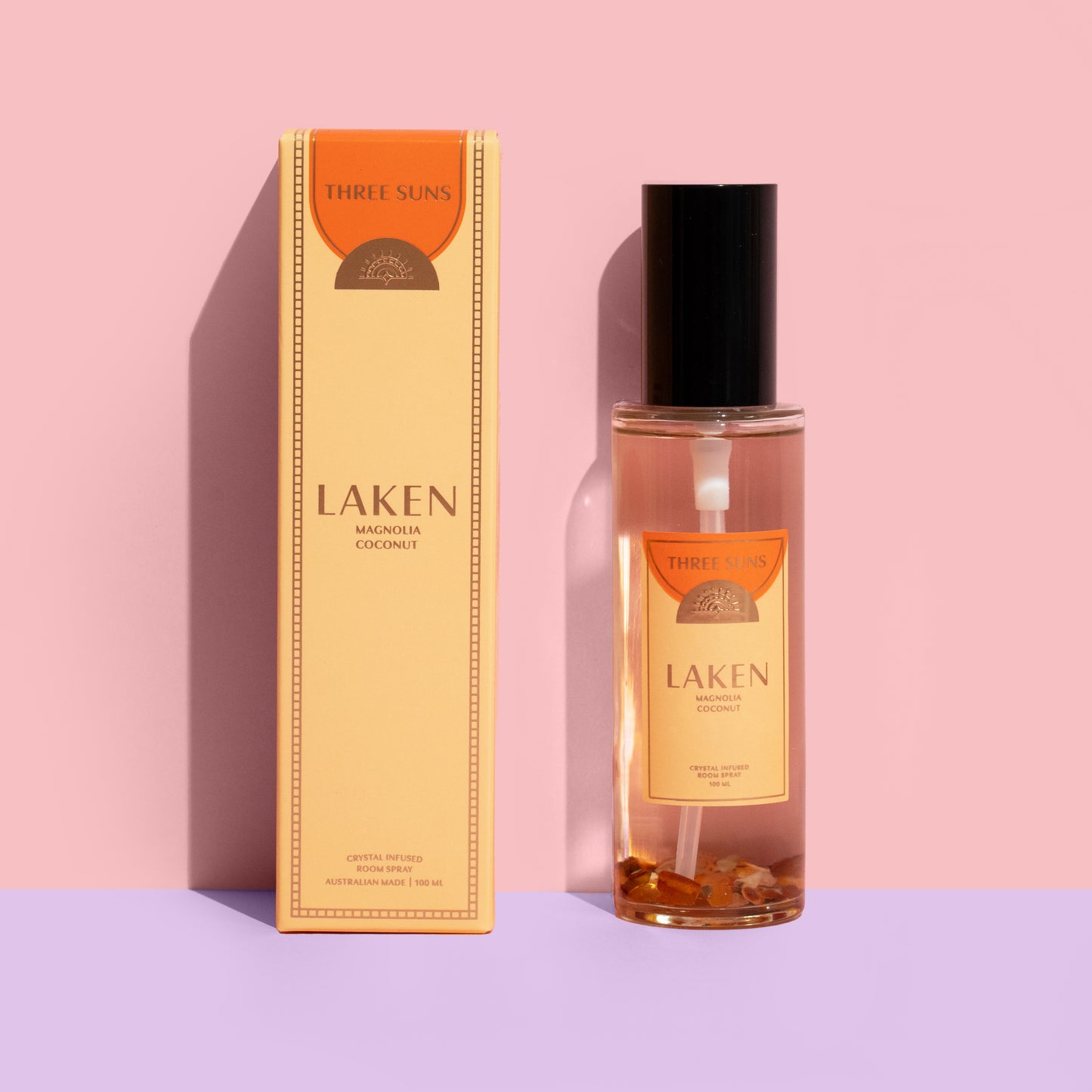 Laken | 100ml GLASS Crystal Room Spray Of Positivity | Magnolia & Coconut