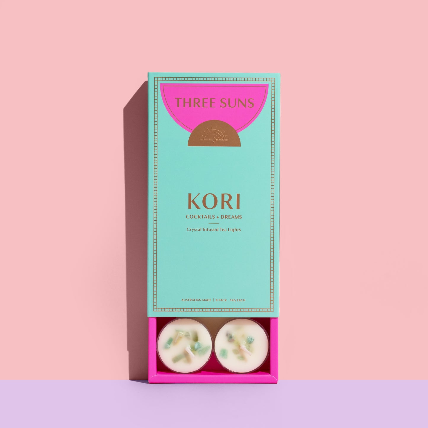 Kori | Cocktails + Dreams Soy Tea Light candle Box of 8