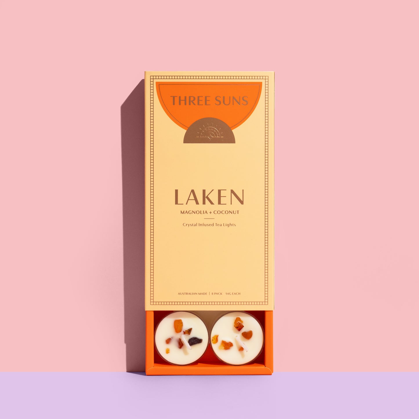 Laken | Coconut + Magnolia Soy Tea Light candle Box of 8