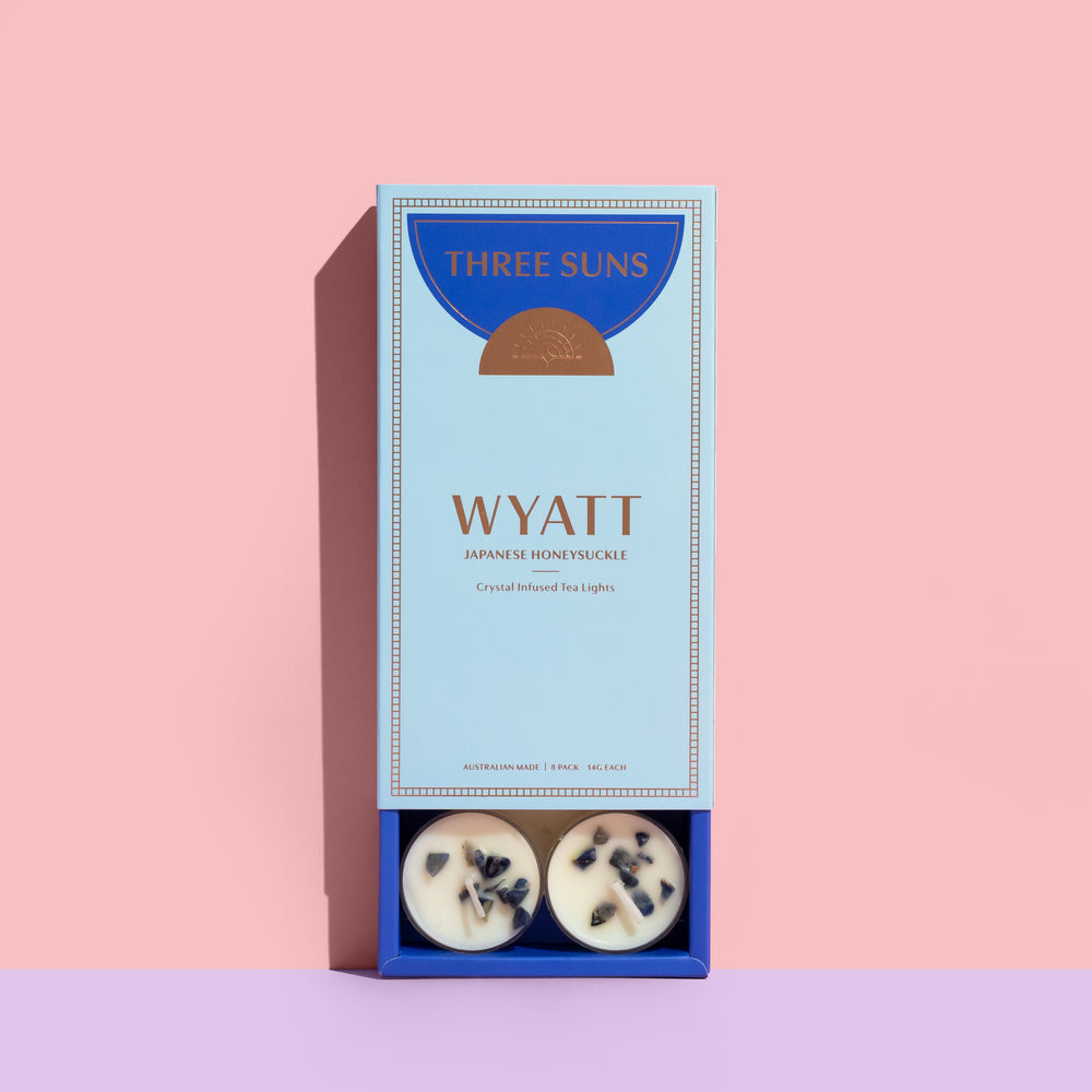 Wyatt | Japanese Honeysuckle Soy Tea Light candle Box of 8