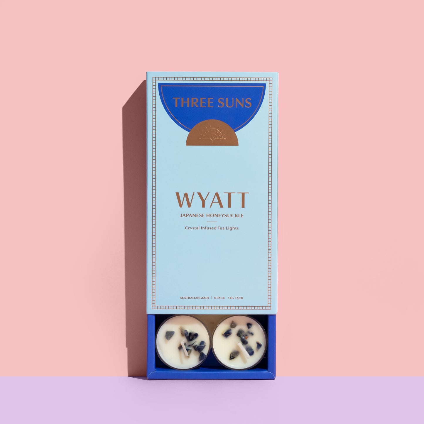 Wyatt | Japanese Honeysuckle Soy Tea Light candle Box of 8