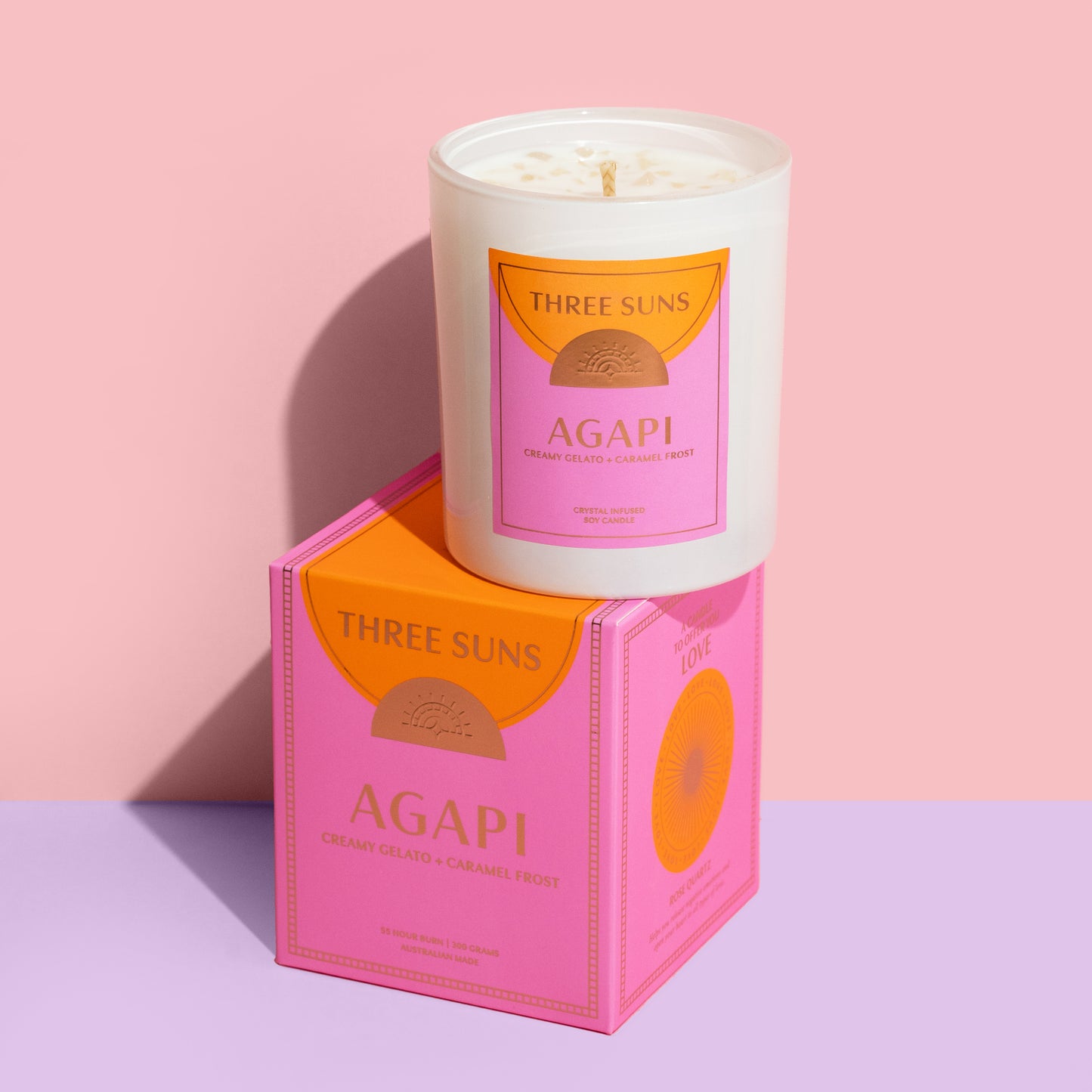 Agapi' | Candle of Love | Creamy Vanilla Gelato & Caramel Frosting