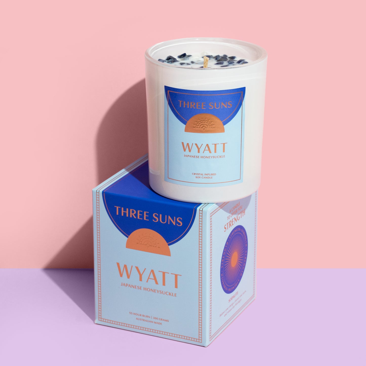 Wyatt | Candle of Strength | Japanese Honeysuckle