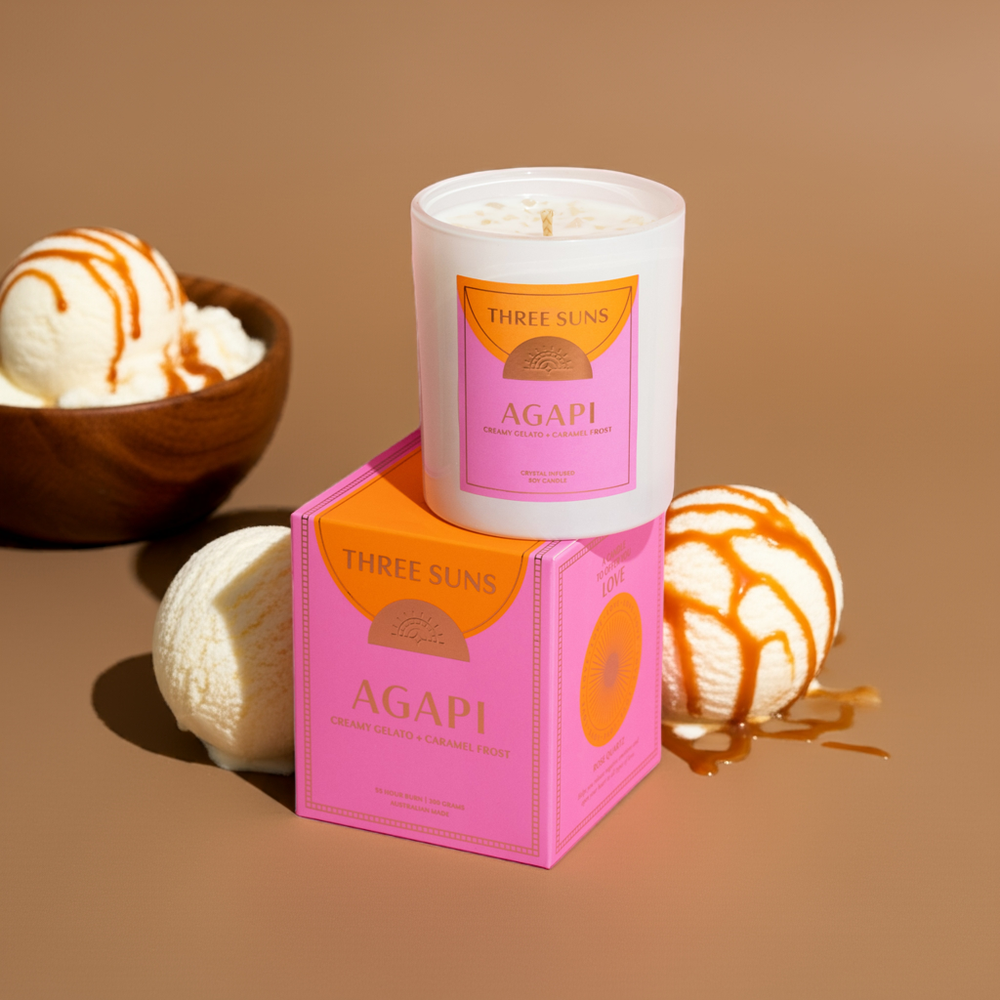 
                      
                        Agapi' | Candle of Love | Creamy Vanilla Gelato & Caramel Frosting
                      
                    