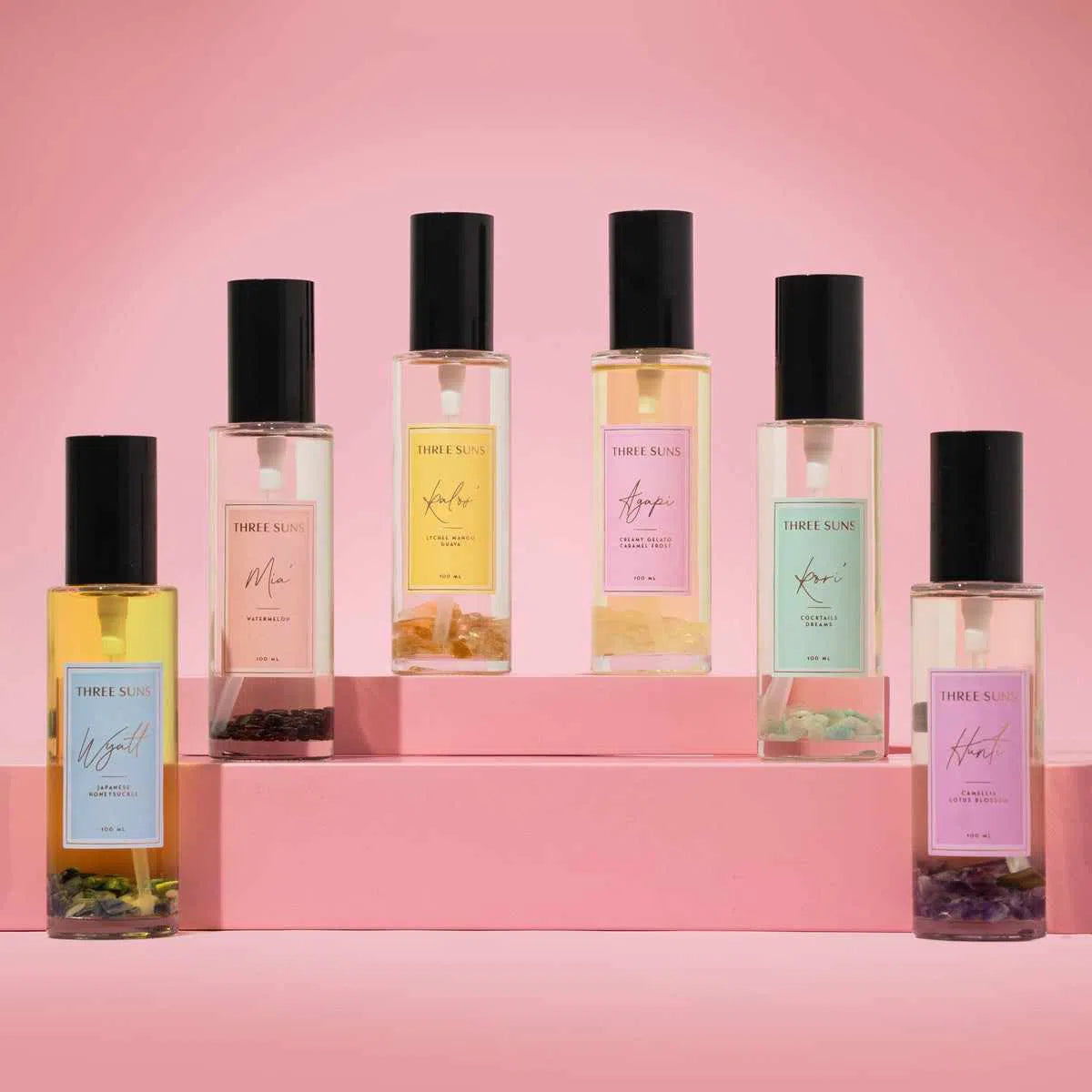 Wyatt | 100ml GLASS Crystal Room Spray Of Strength | Japanese Honeysuckle-Room Spray-ThreeSuns