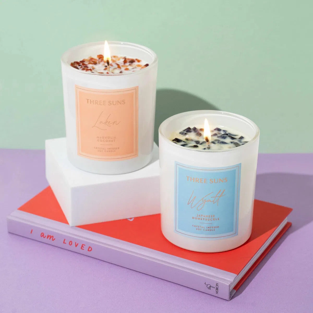 Wyatt | Candle of Strength | Japanese Honeysuckle-Candle-ThreeSuns