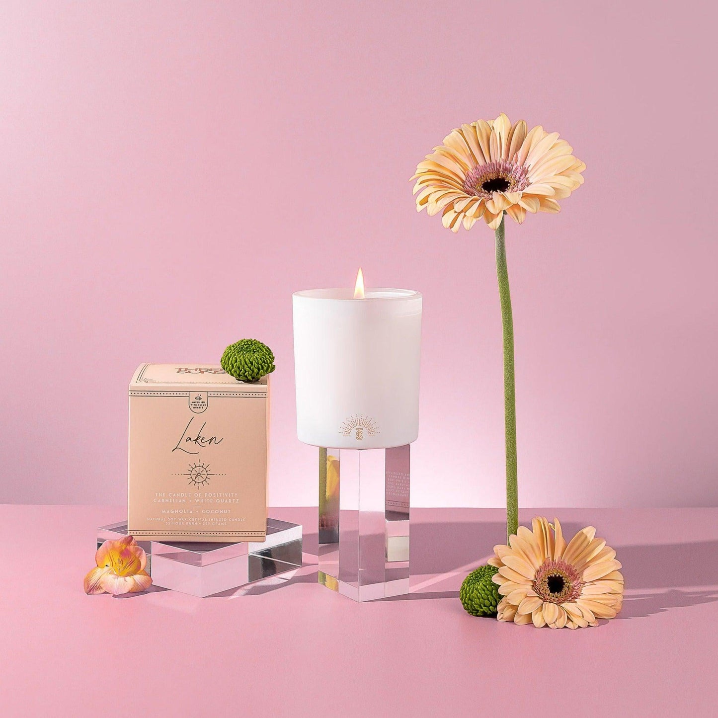 Load image into Gallery viewer, Laken | The Candle of Positivity | Magnolia + Coconut
